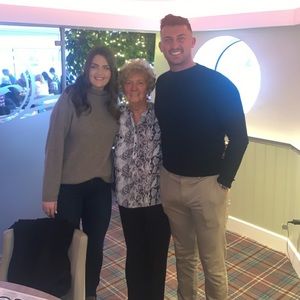 brown cowl neck sweater